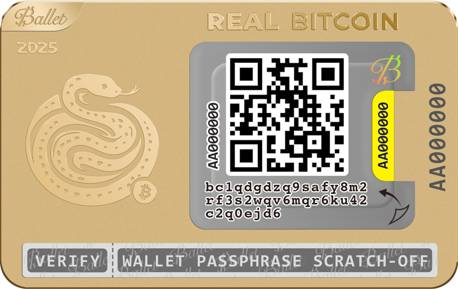 Ballet REAL Bitcoin Gold Snake Limited Edition