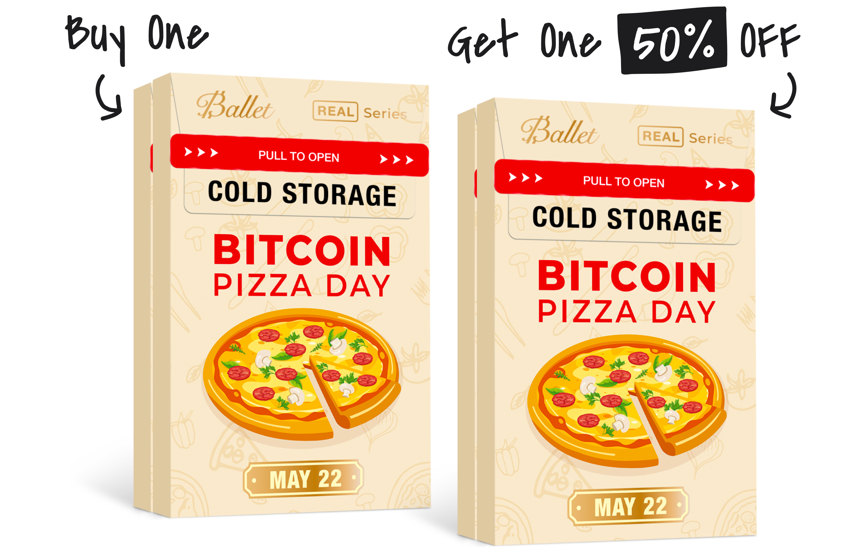 REAL Bitcoin Pizza Edition (2-Pack)