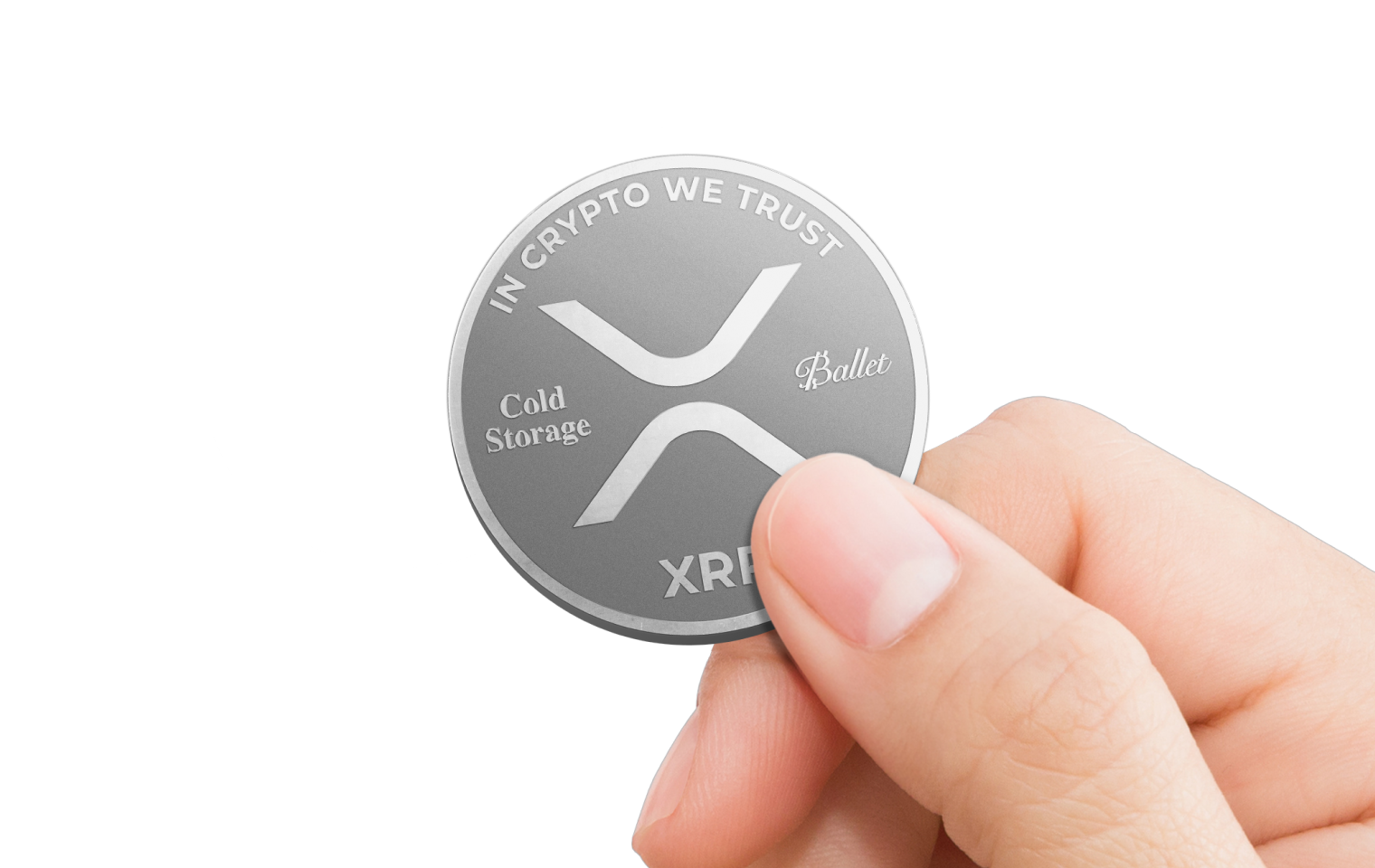 Small Round Cold Coin Ballet Bitcoin/XRP Cold Storage Coin