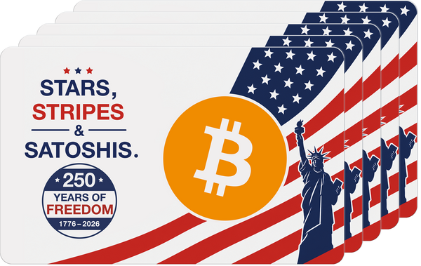 Bitcoin / Paquete de 5 / Stripes & Satoshis