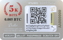 Load image into Gallery viewer, PURE Bitcoin 0.005 BTC (5-Pack)