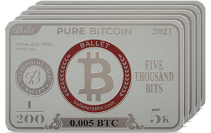 PURE Bitcoin 0.005 BTC (5-Pack)