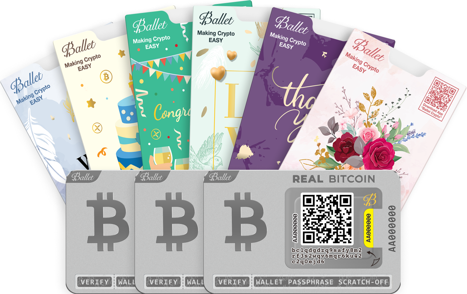 Ballet 5-Pack REAL Bitcoin (BTC) - De eenvoudigste crypto-opslagkaart Ballet 5-Pack REAL Bitcoin (BTC) - De eenvoudigste crypto-opslagkaart