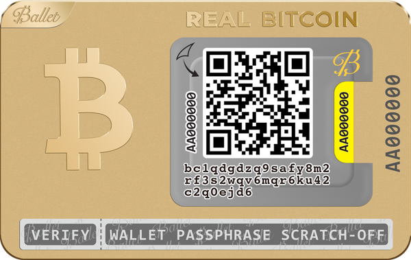 24K gold-plated finish / BTC / Single