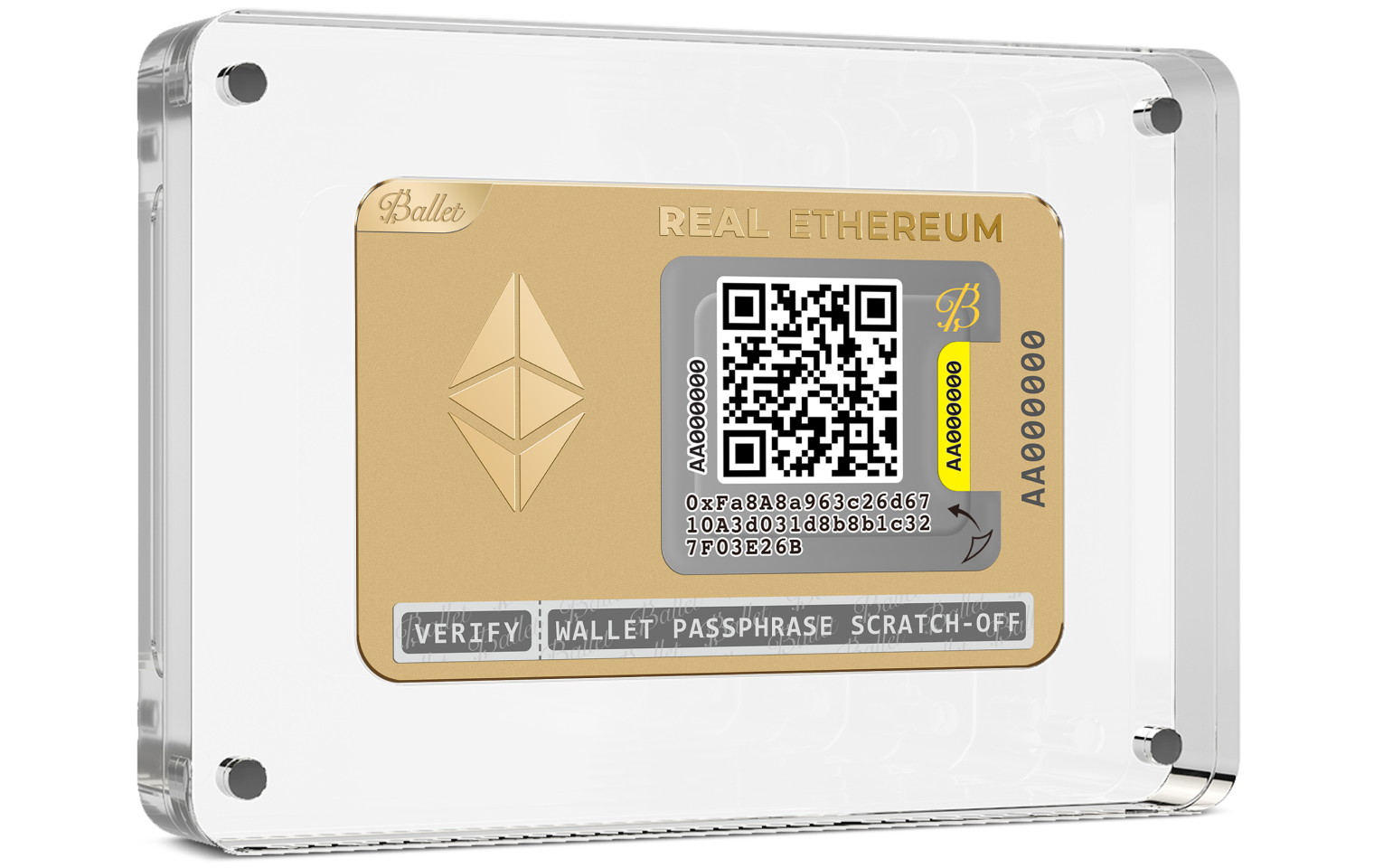Ballet Cold Storage Ballet Cold Storage Wallet | Physical Crypto Cold Storage Wallet