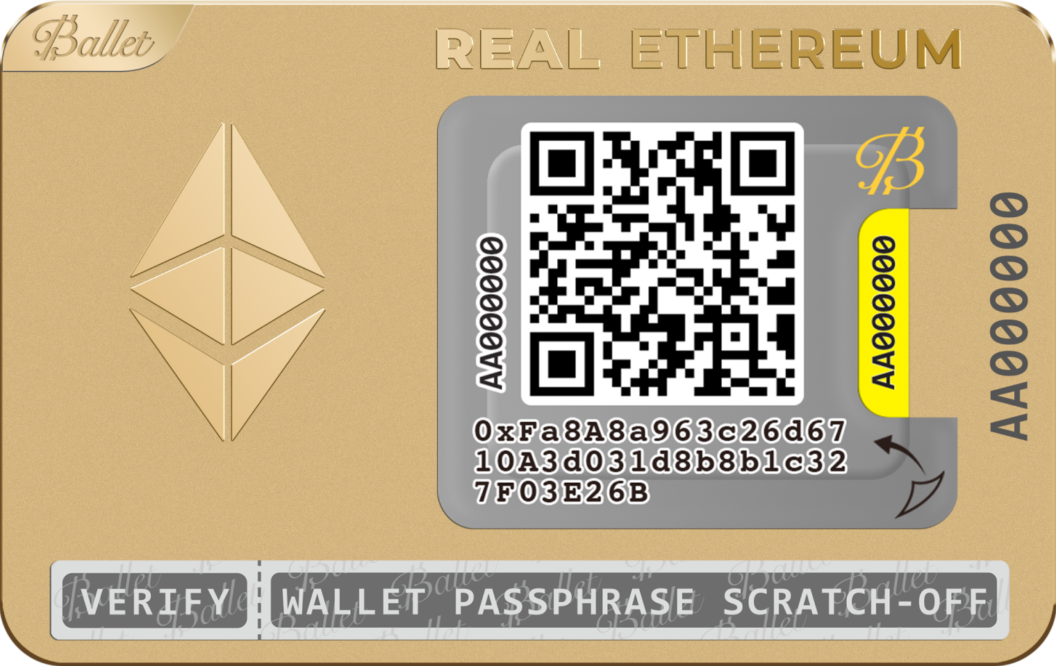 Ballet Cold Storage Ballet Cold Storage Wallet | Physical Crypto Cold Storage Wallet