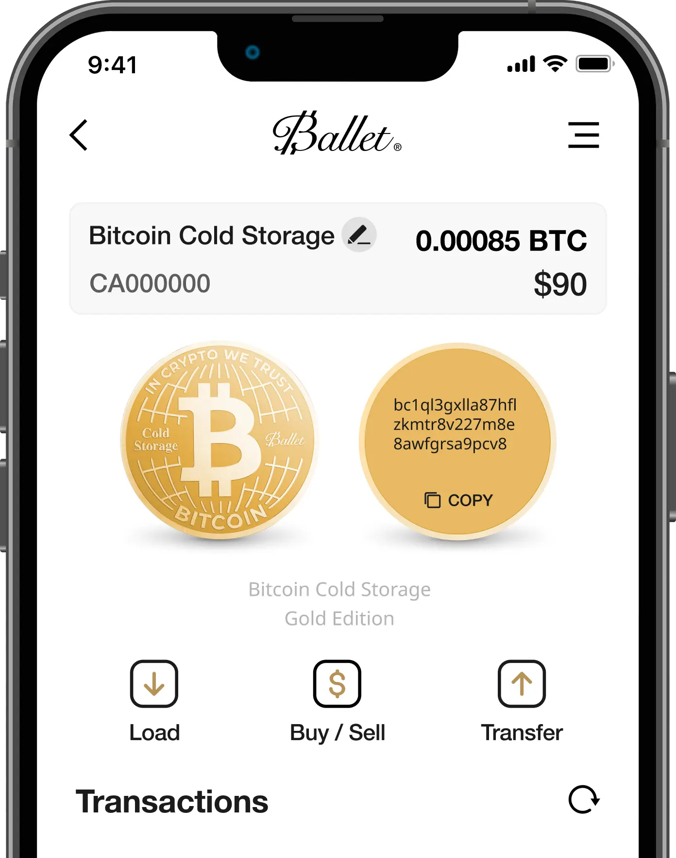 Bitcoin Cold Storage File Ballet Bitcoin/XRP Cold Storage Coin
