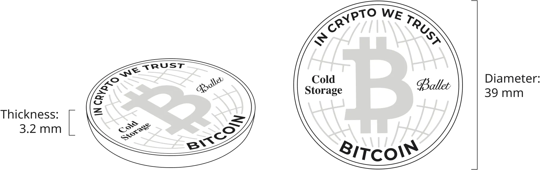 Bitcoin Cold Storage File Ballet Bitcoin/XRP Cold Storage Coin